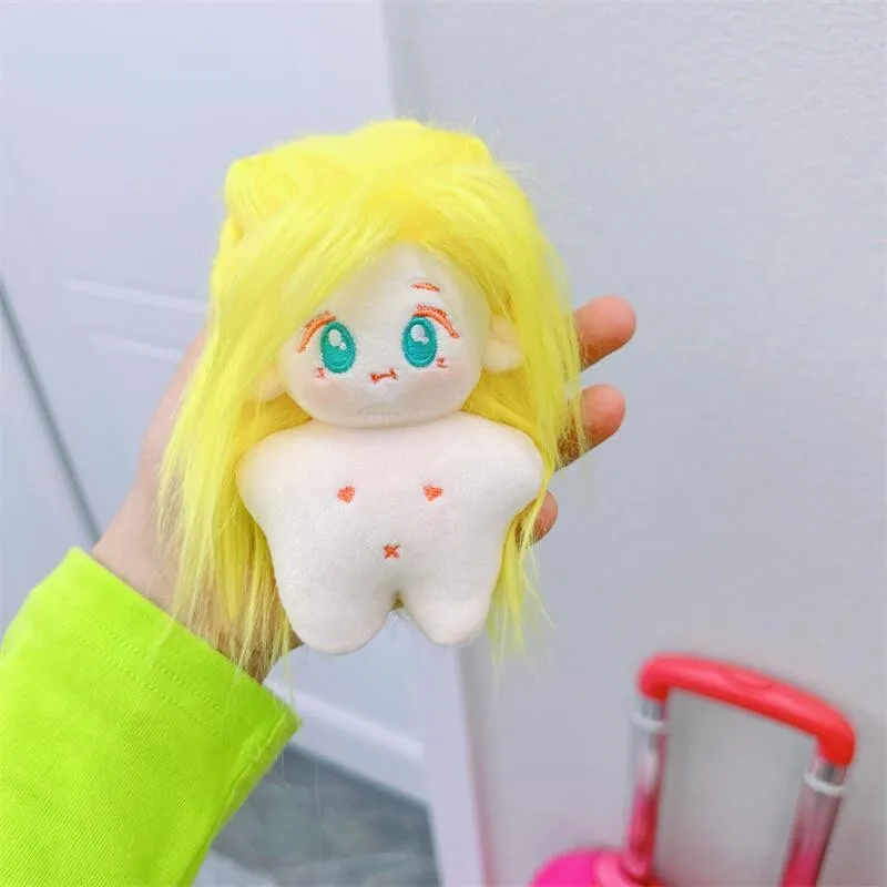 New Products 2025 Cotton Doll Light Purple Hair Naked Style Soft for Kid stuffed Keychain kawaii Novelty Gift