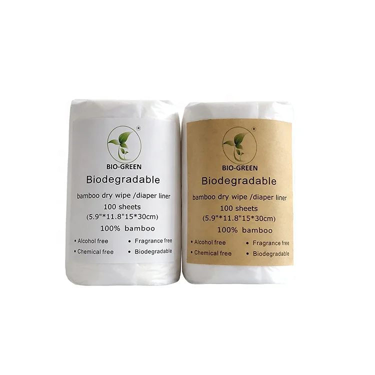 Super soft low price Manufacturer disposable diaper liners 100% Biodegradable flushable organic bamboo liner