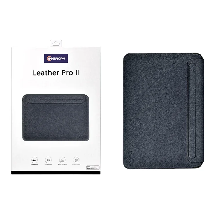 Vegan Custom Waterproof Laptop PVC Saffiano Leather Magnetic Sleeve for Macbook Air Pro Case 13 14 16 inch