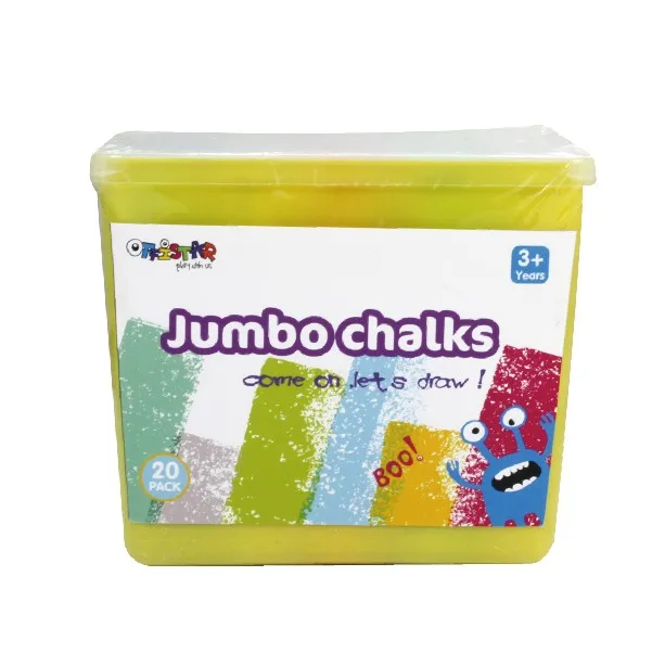 Factory price colorful sidewalk blackboard 36pk jumbo chalk for school use