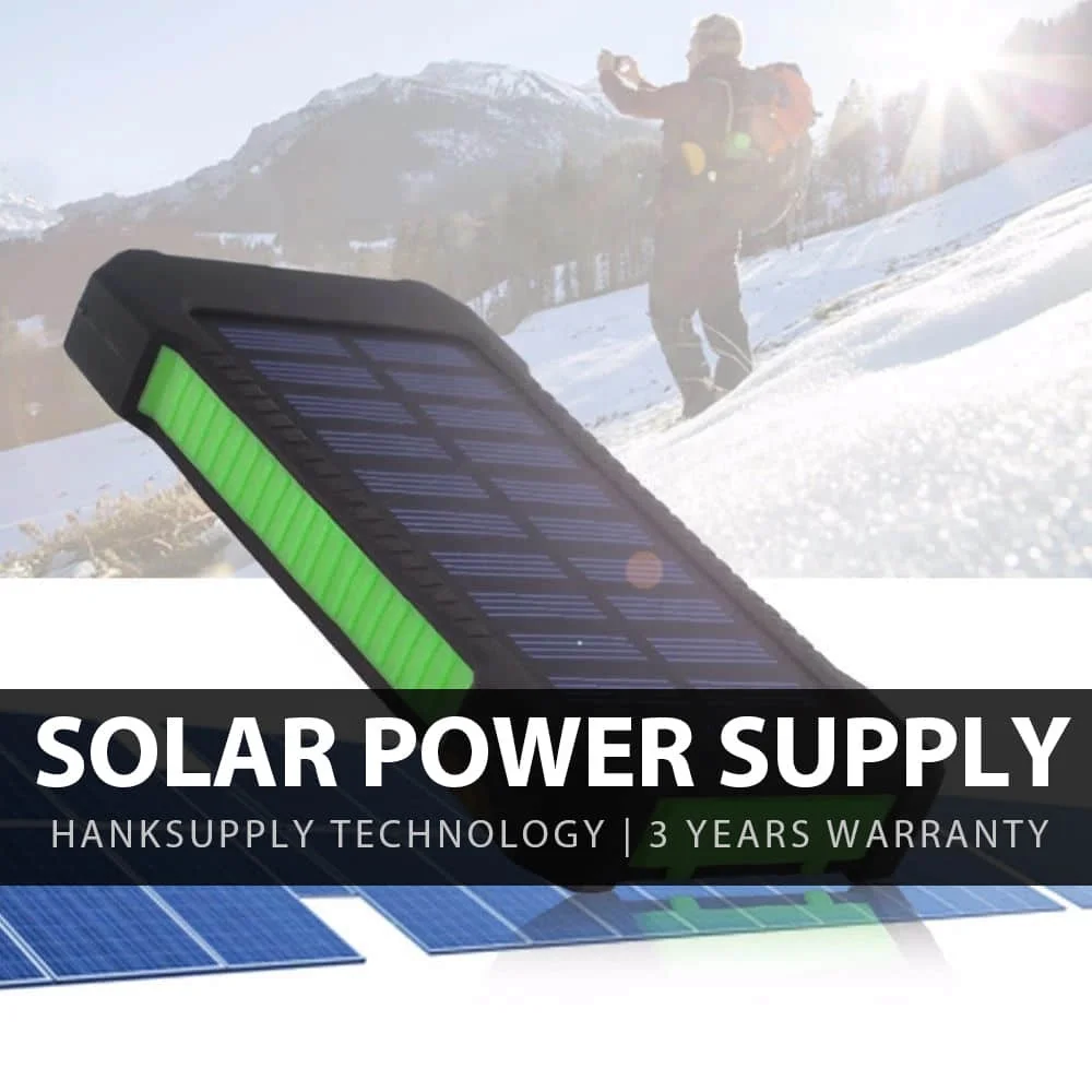 Бесплатный образец! Внешний аккумулятор на солнечной батарее 20000 мАч, оптовая продажа, заводская цена, внешний аккумулятор на солнечной батарее