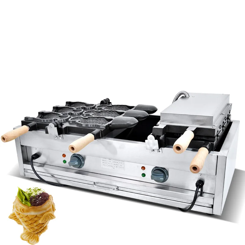 wholesale street food machines taiyaki machine fish waffle stuffed waffle maker household snack vending machines for sale