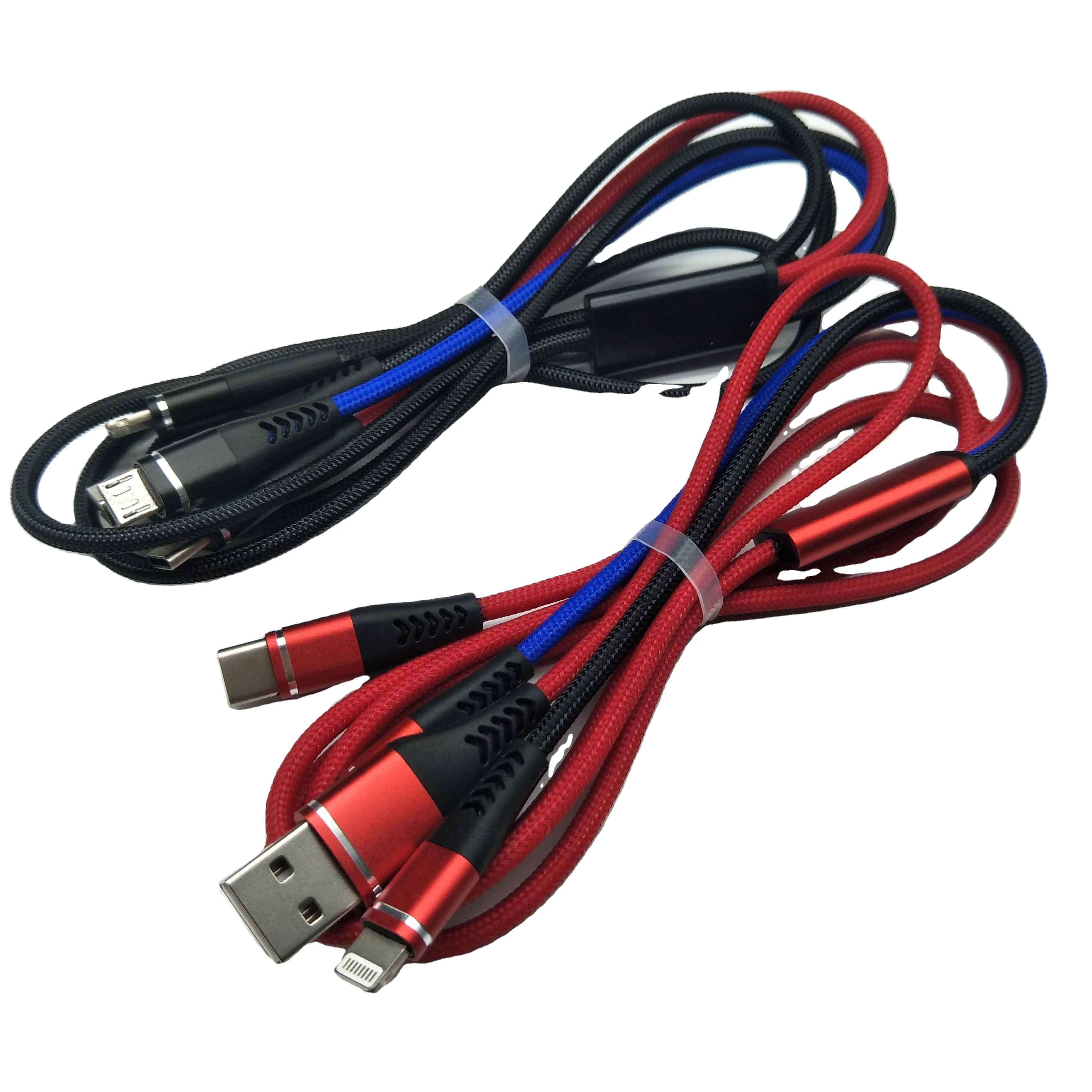  Оптовая продажа с фабрики для трех прочный быстрой зарядки TPYE-C micro usb cbale мобильного телефона
