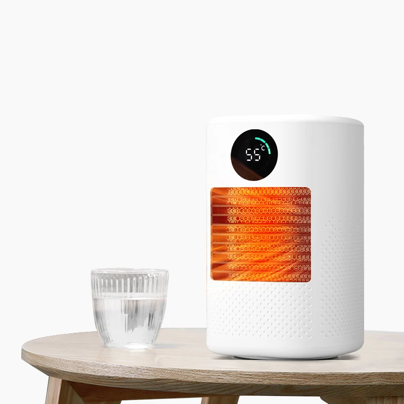 Rotatable Scillating Portable Fan Heater with Thermostat PTC Ceramic  Small Electric Heaters for Indoor Use Bedroom Office