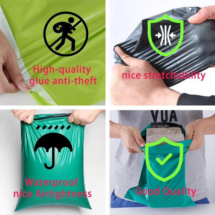 
Adhesive seal Customizable LOGO ECO Plastic Postman Express 1Rolls=100pieces Mailing Bags 
