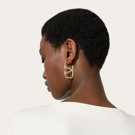 18K Gold V-shaped Geometric Earrings - Soft and Skincare Jewelry for Women and Young Girls | High end Gift for Fashion Experts