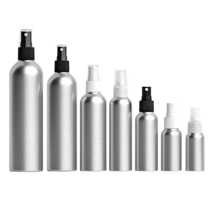 Customized 100ml 200ml 250ml 300ml Fine Mist Spray Metal Bottle Hair Salon Plastics Trigger with Aluminum for Perfume & Tea Use