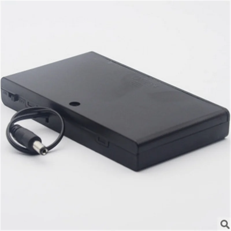 Держатель аккумулятора 8aa с разъемом постоянного тока на проводных выводах, крышке и переключателе