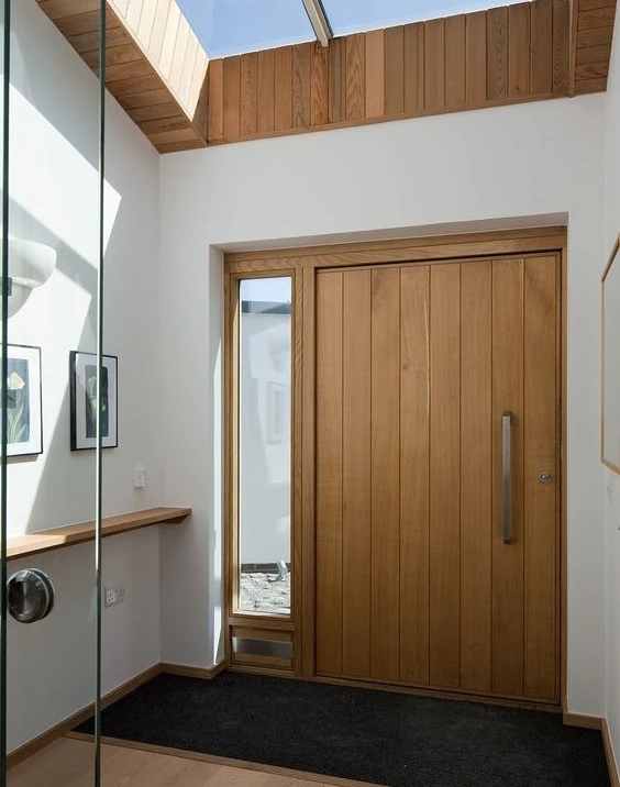CBMmart  Modern Entry Pivot door with Customized Wood  hardware kit for apartment villa house