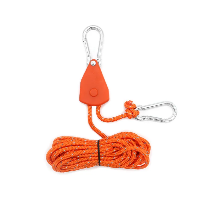 Outdoor pulley adjuster tent retainer Ultralight Tent Cords with Aluminum Adjuster Tensioner Outdoor Camping Guylines Ropes