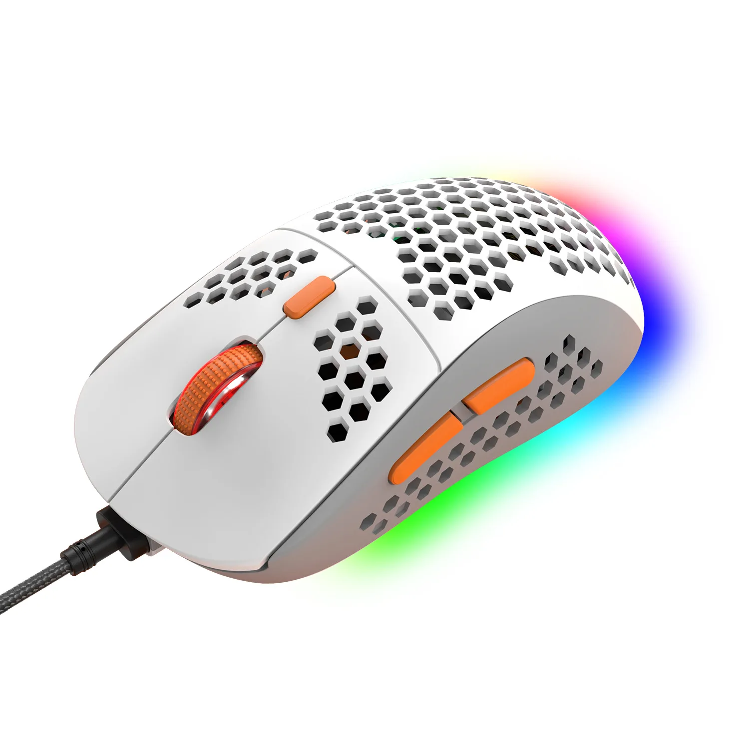 Игровая проводная мышь M8 RGB геймерская 6400 DPI легкая цветная светящаяся компьютерная игровая офисная клавиатура для ПК ноутбука
