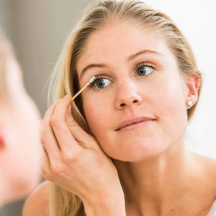 High Quality Household Custom Printed Package Logo 100pcs Natural Eco Degradation Bamboo Ear Cleaner Buds Sticks