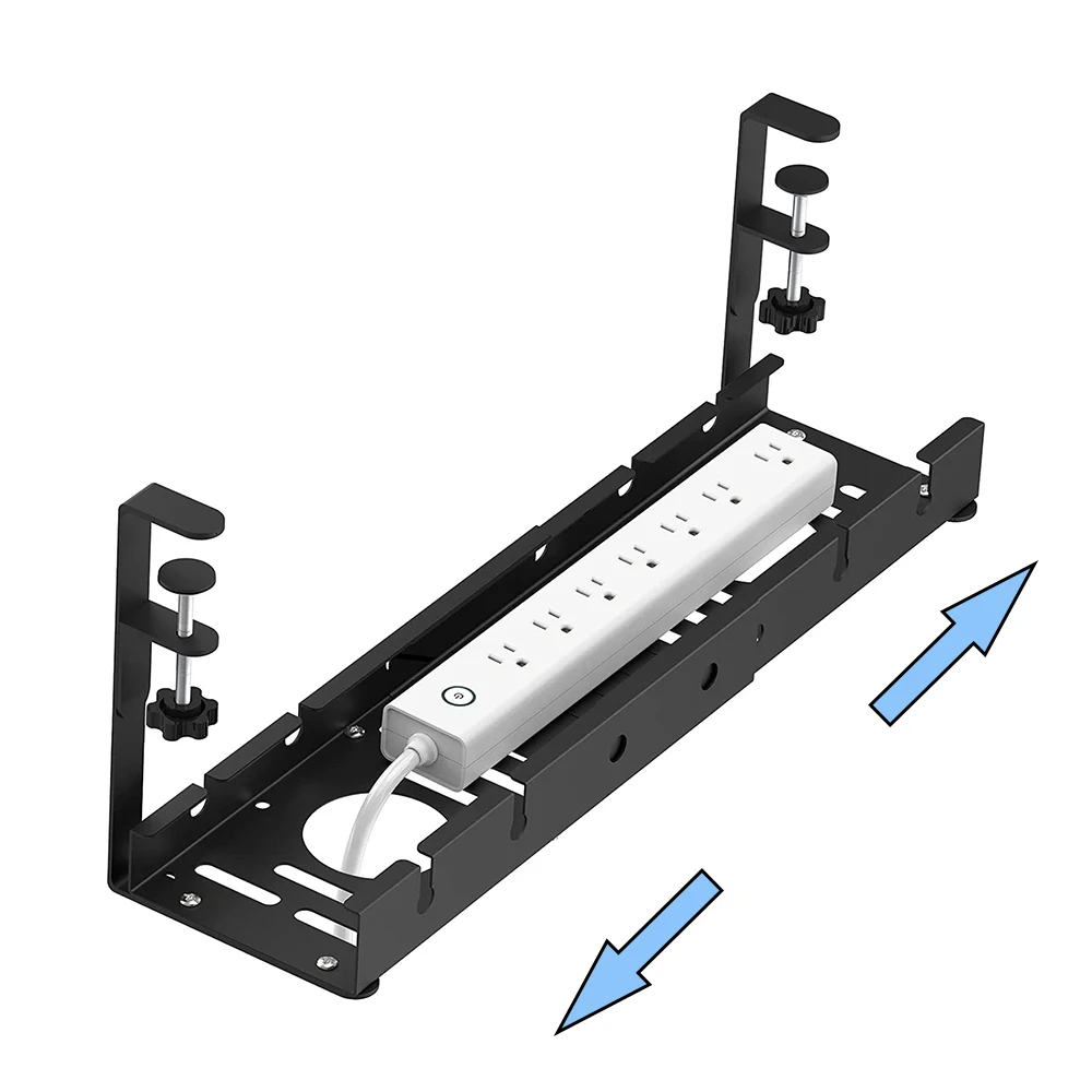 Лидер продаж, прочный стальной выдвижной кабельный лоток для управления кабелями под столом