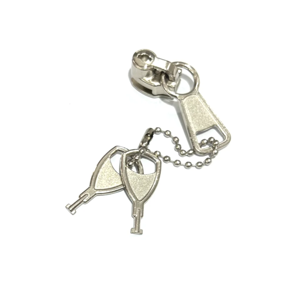 Fashion KEY LOCK Shape Zipper Slider Custom Logo Zip Puller Custom Logo Metal Nylon Slider Zipper