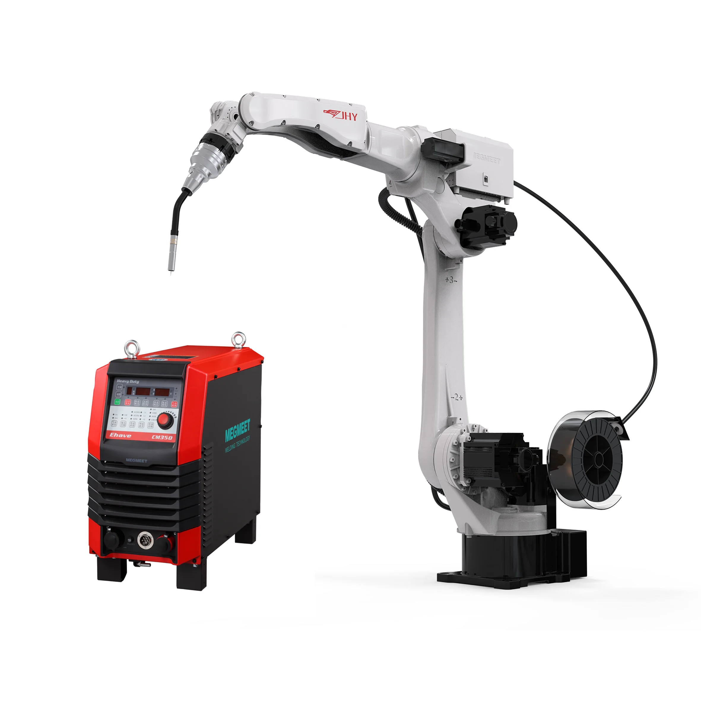 6 Axis 2000mm arm length mig welding robot with Megmeet power source anti collision
