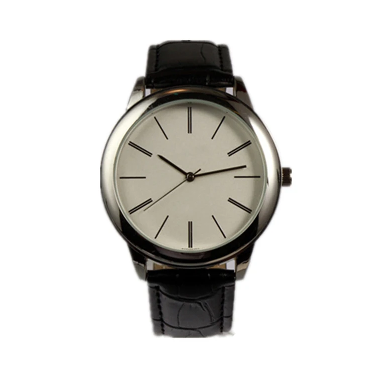Classical design alloy case leather strap men polic wristwatches