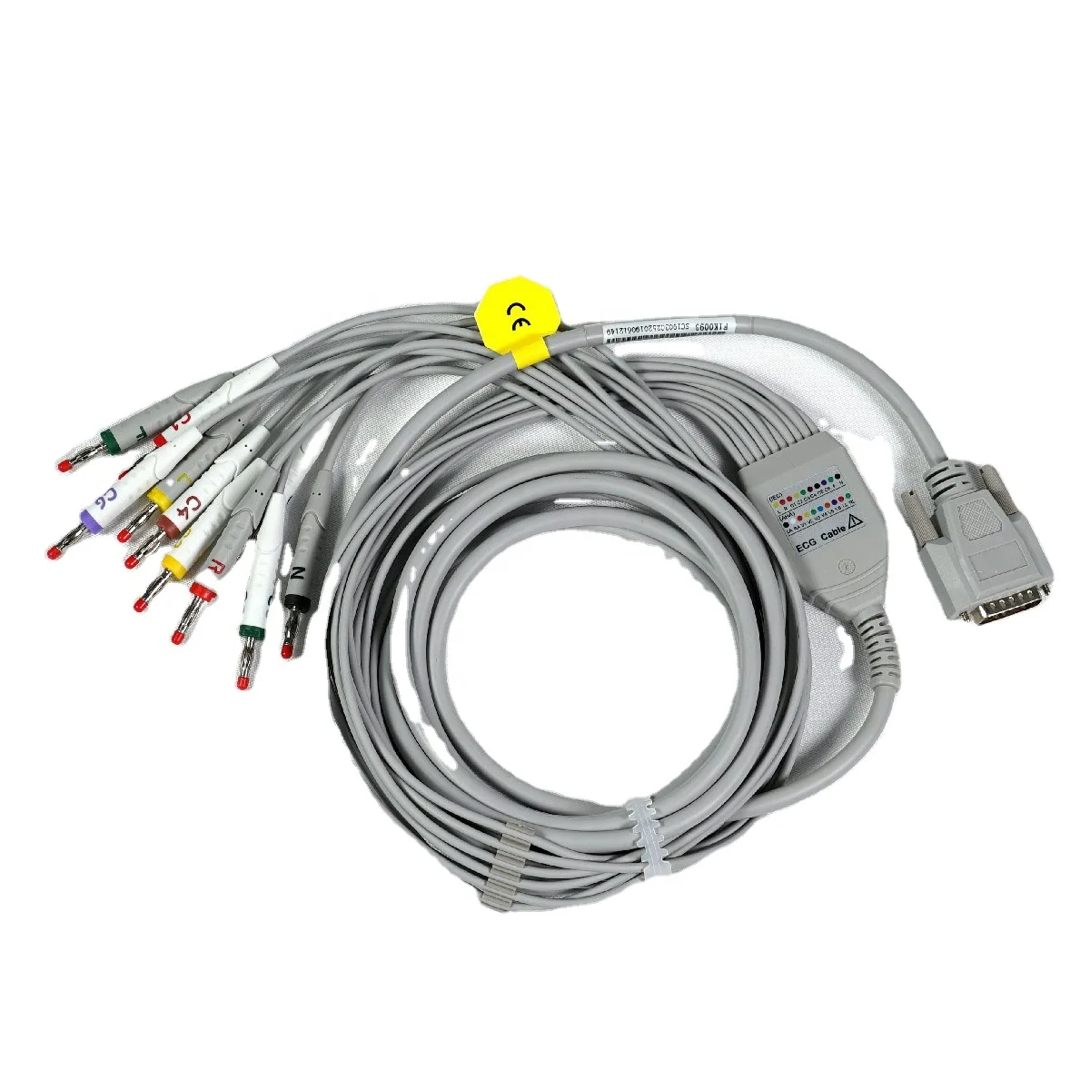 12 проводов ЭКГ машина кабель оснастки типа банан