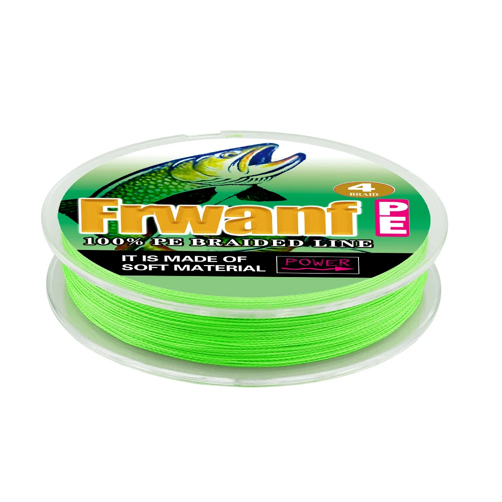 2021 NEW item  fluorescent green 4 braid fishing threads 100 /200/ 300 meter PE braided fishing line