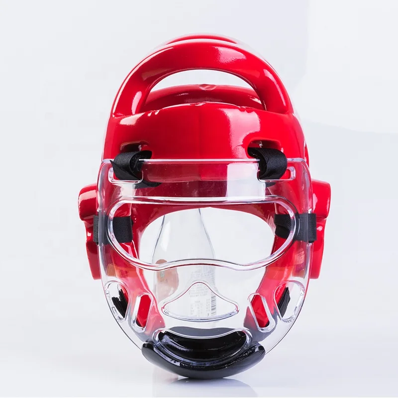 
HOT Sale Taekwondo Equipment Kick Boxing Karate Head Gear Taekwondo Face Protector 