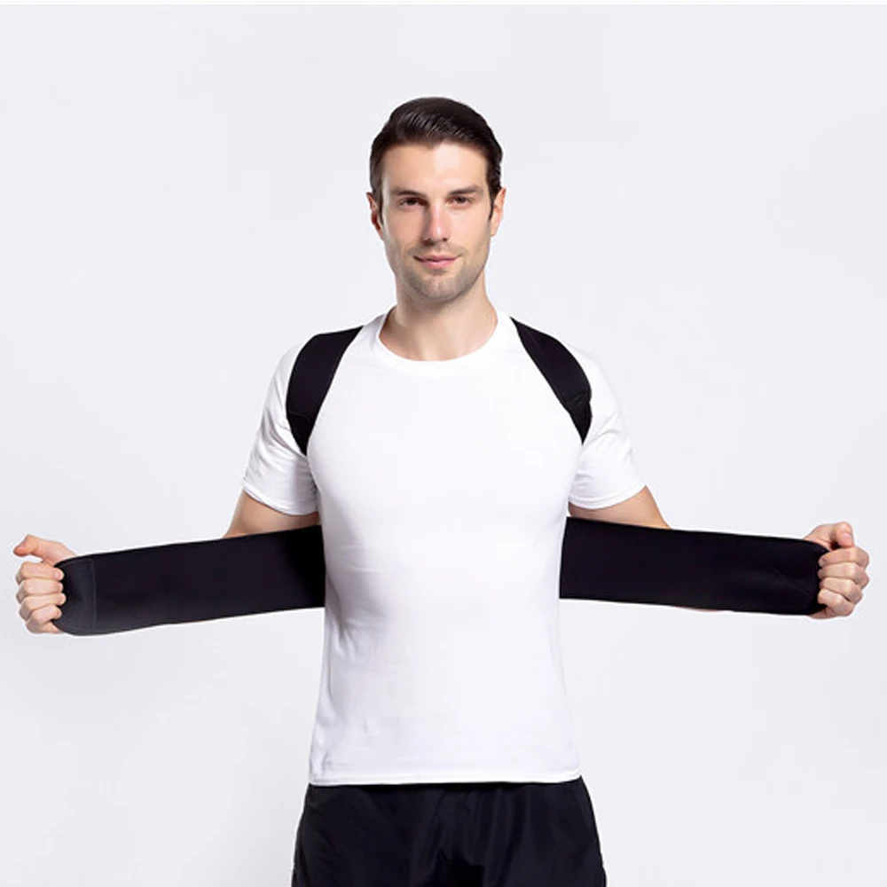 FDBRO Men Women Posture corrector Clavicle Back Support Brace Adjustable Elastic Belt Strap teens Humpback slouching Correction