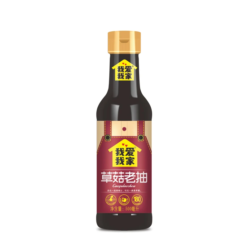
Factory made high efficiency mushroom dark soy sauce 500ml 