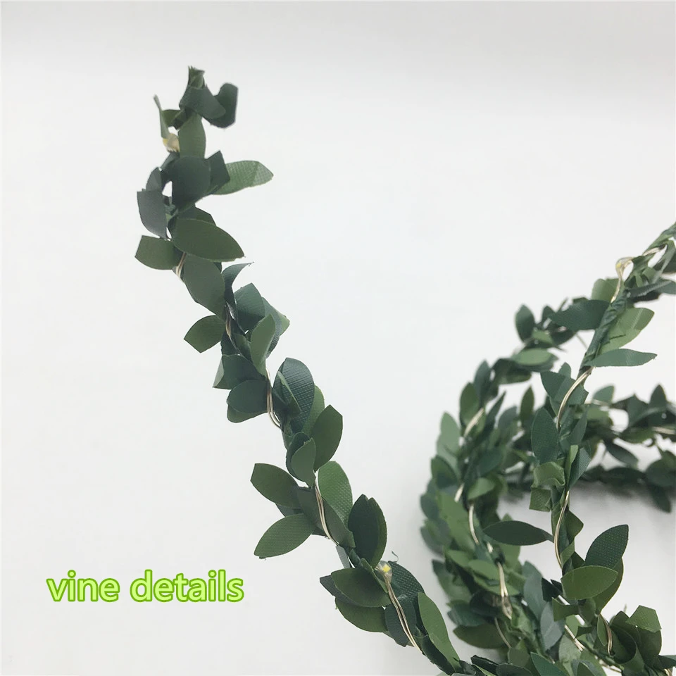 2 Meters Leaf Garland Holiday Lamp Battery Powered LED Fairy String Lights For Christmas Wedding Party