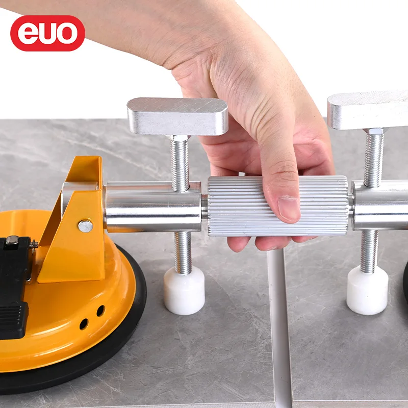 euo Heavy Duty Suction Cups Lifter Stone Vacuum Seam Setter for Pulling and Aligning Gap Joining and Leveling Tiles Flat