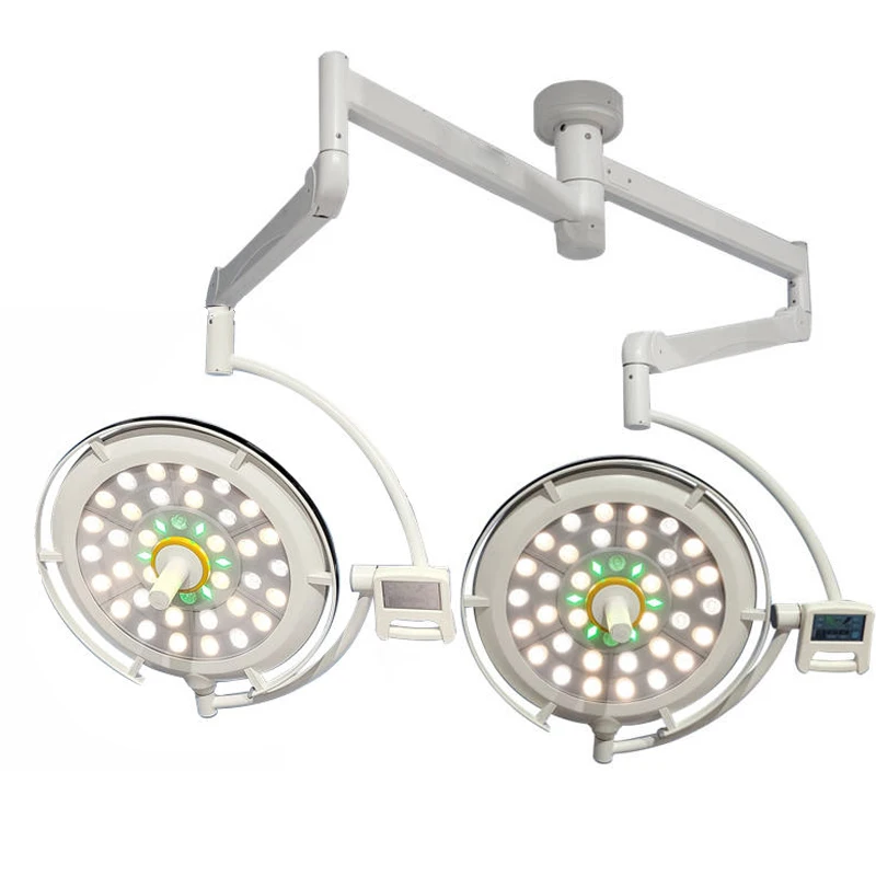 Double Dome Ceiling Shadowless Lamp With Camera Hikvision 1080p Monitor Light For Hospital Clinic