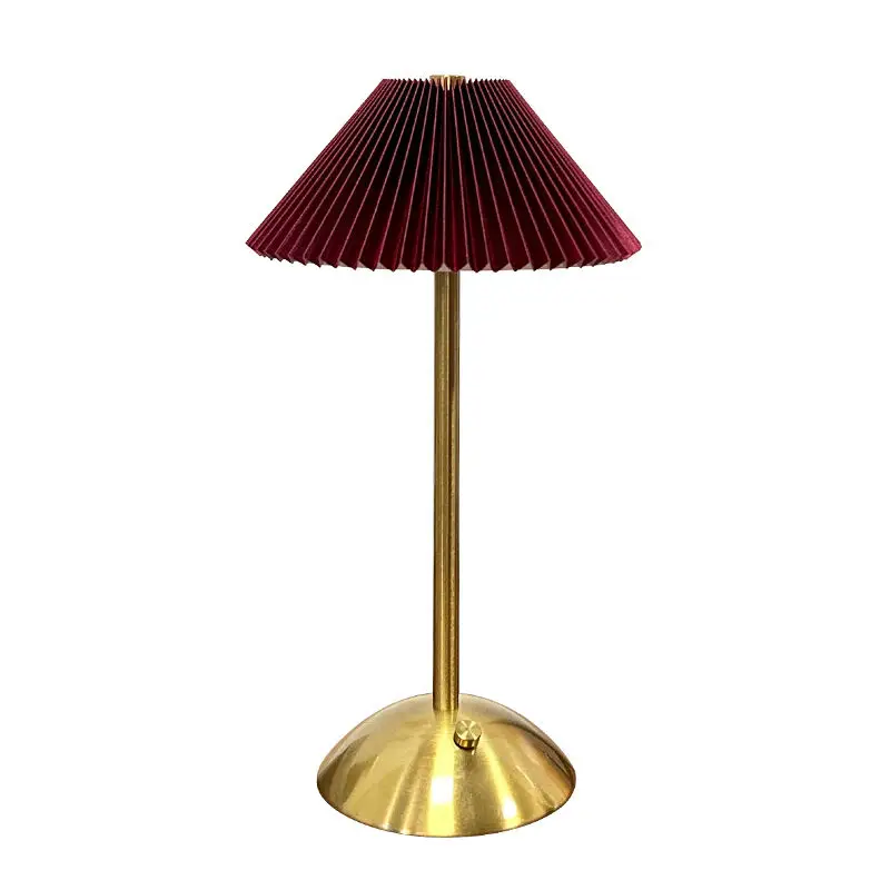 Modern Luxury Touch Night Light lampada da tavolo Battery Rechargeable Restaurant Cordless Fabric Folding Led Table Lamp