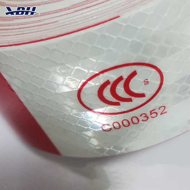 High Quality Cinta De reflective sticker Tape Roll PVC Red Reflective Safety Warning Tape for Truck Reflective Tape