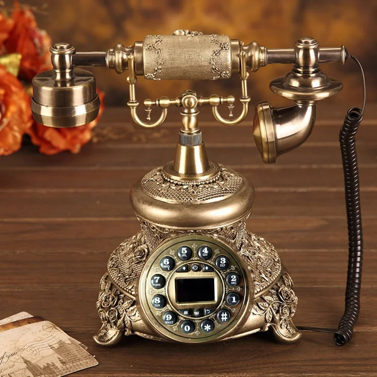 European Royal Luxury High Quality Antique Phones With Screen Wire Rotary Telephones