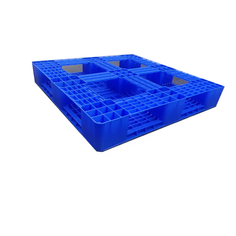 Heavy duty 1200x1200  6 runner 4-way plastic racking pallet open bottom deck injection plastic pallet