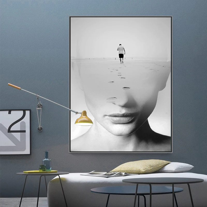 Modern fashion nordic style framed poster canvas print wall art pictures