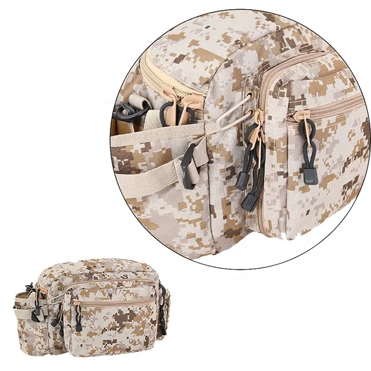 Double Safe custom Waterproof Waist Chest Bag Outdoor Hiking Fishing Tool Tactical Fanny Bags Pack For Unisex