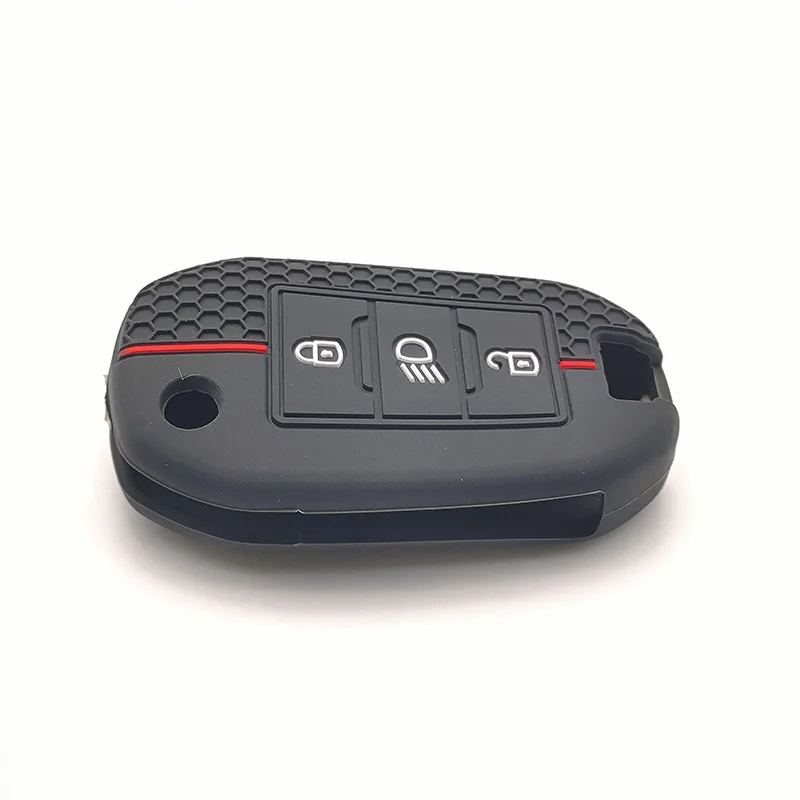 Silicone Car Flip Key Case Cover Shell For Peugeot 208 3008 308 508 408 2008 307 4008 For Citroen C4 C3 C6 CACTUS C8 Accessories