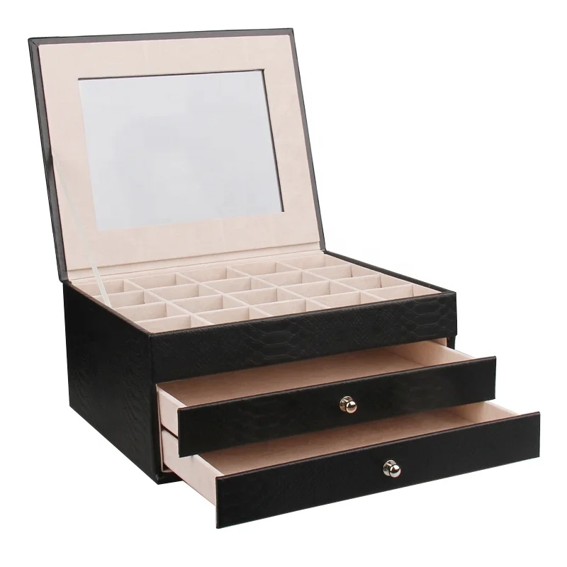 Faux Leather Medium Jewellery Organizer Vintage gift for Women necklace box jewelry ring box luxury jewelry organizer