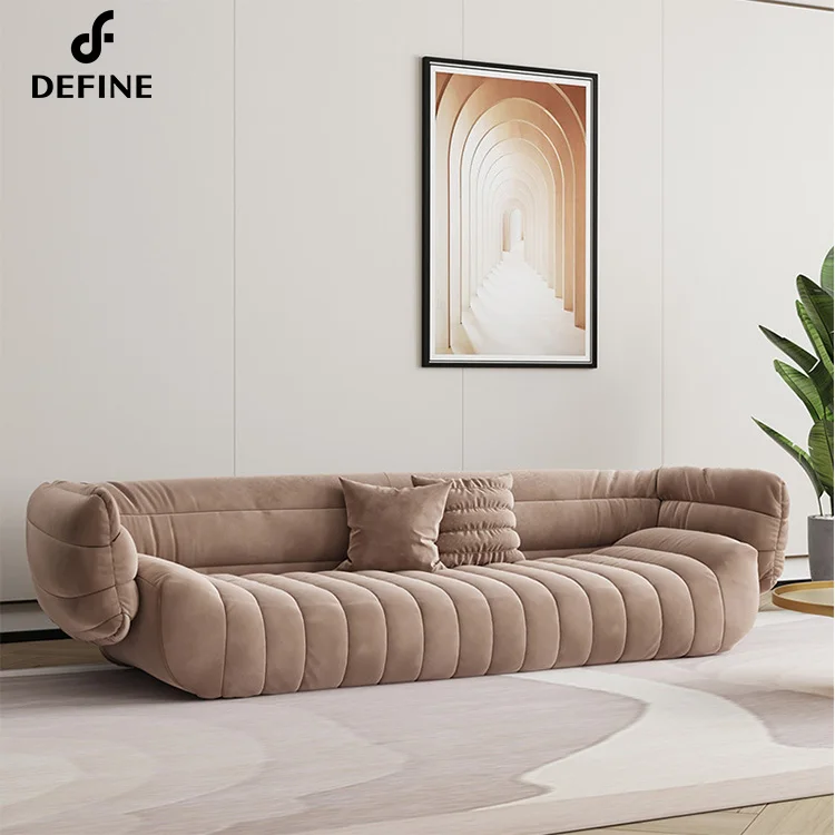 Designer Require Hotel Lobby Public Area Large Brown 4 Seats Sofa