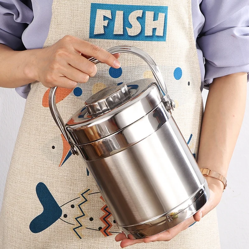 Stainless steel high quality double layer 1.8L/2.0L vacuum lunch box food container