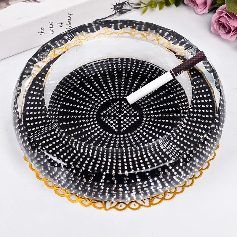 creative personality trend multifunctional European Style living room office Ashtray diamond Crystal ashtray