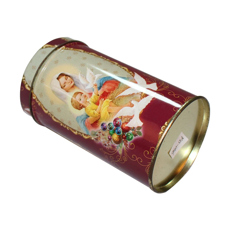 Packaging Decorative Tin Box Round Tea Leaf Box Wholesale Coffee Capacity Metal Cans