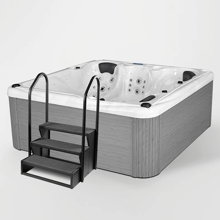 TSPK 3-tier swim spa step High-end texture wood plastic step suitable for hot tub&swimming spa step