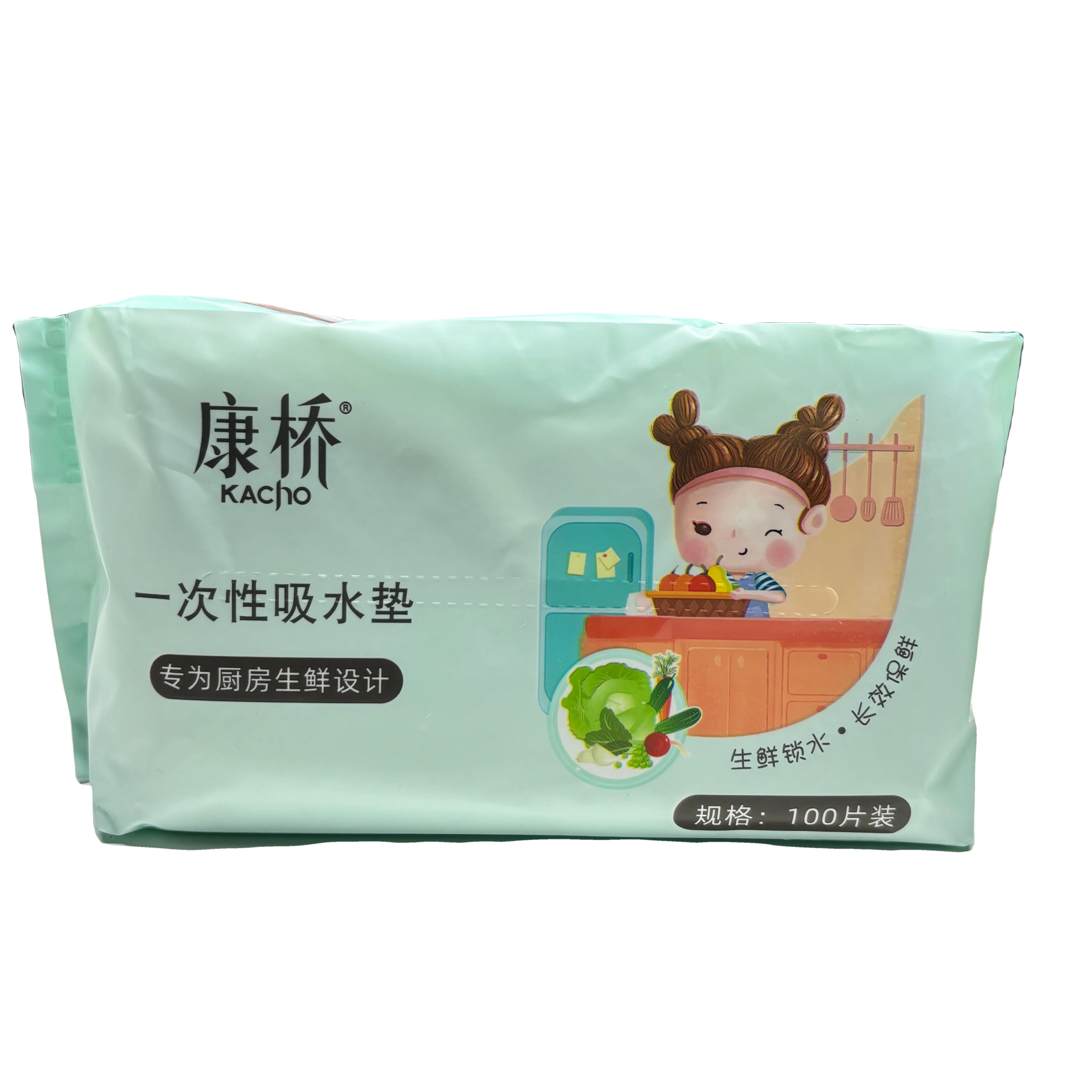 wholesale Absorption paper pads Food Grade Fresh Absorbent Pad Double sided water absorption