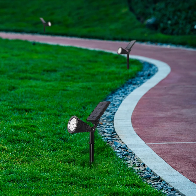  IP65 Adjustable 12 LED Solar Energy Lawn lamp Classic Outdoor Decorative Lighting Park And Garden Light For Drop Shipping Регулируемый Светодиодный светильник лужайки солнечной энергии классические уличные декоративное освещение и