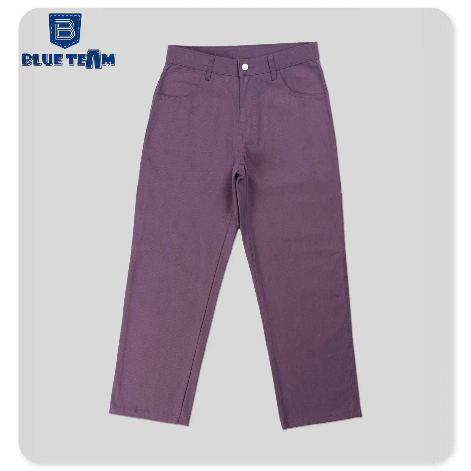 Blue Team | Custom denim jeans manufacture heavy purple colors mens pants baggy denim jeans cargo mens jeans for men