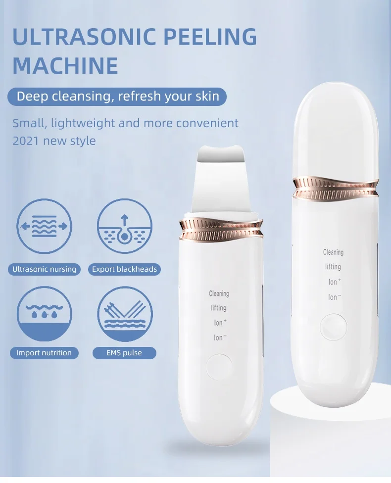 Facial Ultra Sonic Peeler Ionic Skin Care Tool Scrubber Portable Machine
