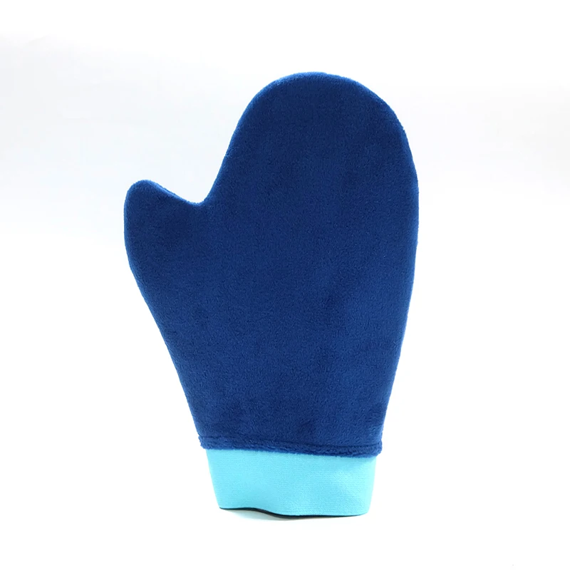 Dual side colors Velour Spray Tanning boosting Self Tanner Mit Fake Tan Mitt With Anti-slip Elastic Wrist And Thumb
