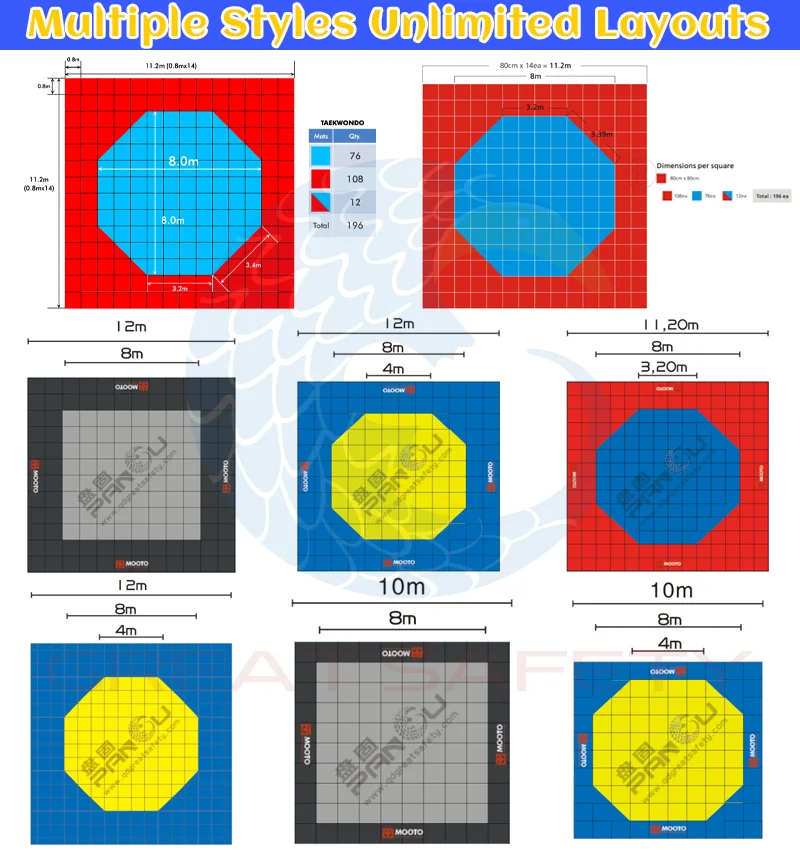 Quick Order Martial Art Mat Multiple density options Taekwondo Mat Karate Customizable Tatami Mat Recommend for you