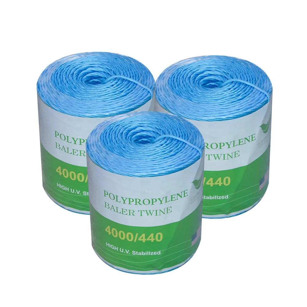 Colorful uv treated pp raffia twisted baler twine with high strength and competitive quality