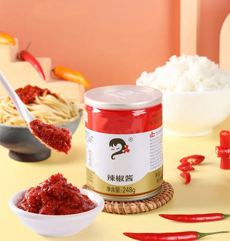 Wholesale Chinese Delicious Spicy Sauce Bottle 248g 920g Hot Spicy Thick Chili Sauce