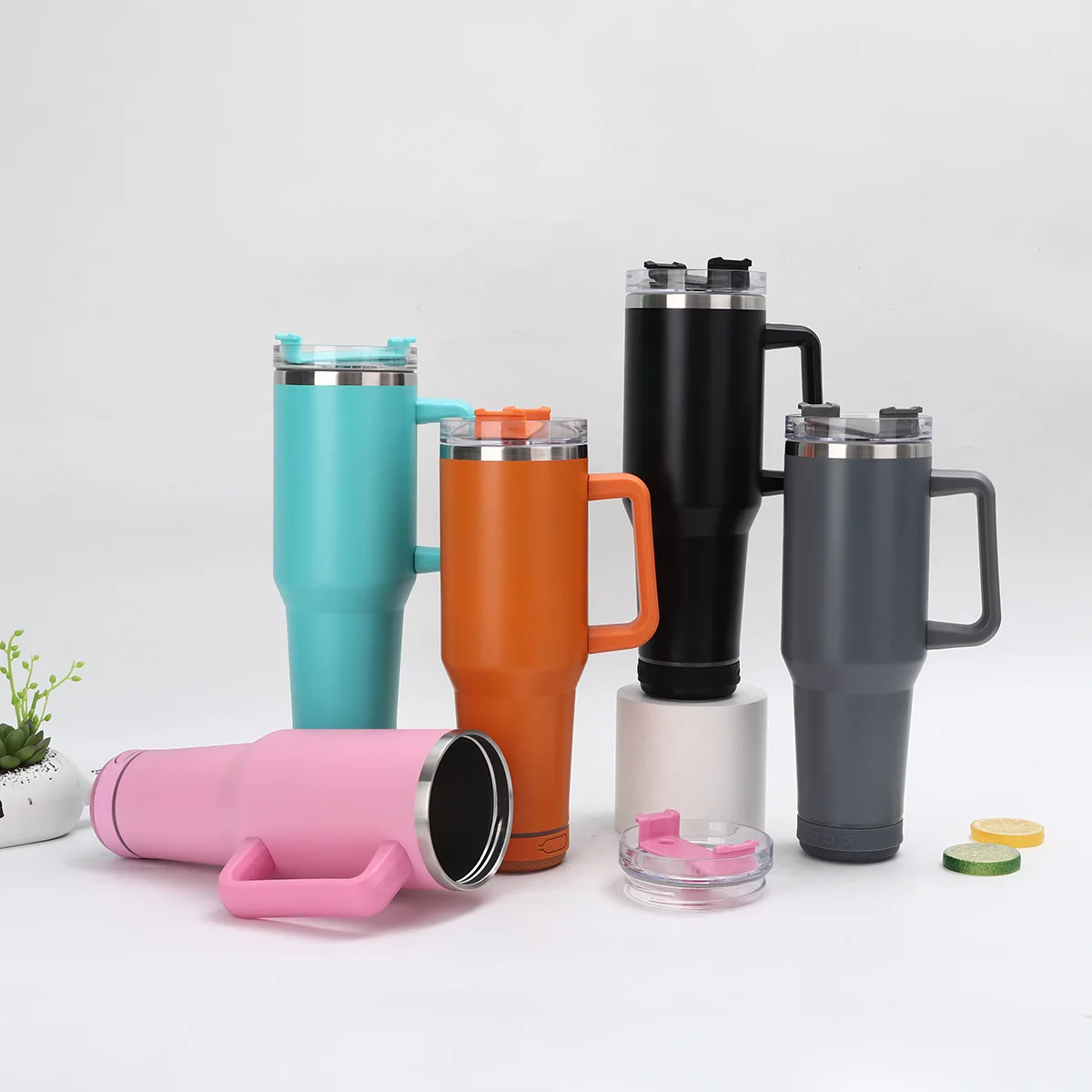40oz bluetooth speaker tumbler with bluetooth travel 40oz stainless steel tumbler insulated water bottle